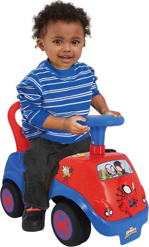 Kiddieland Spidey Team Lights N' Sounds Activity Ride-On
