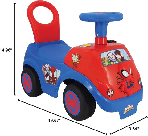 Kiddieland Spidey Team Lights N' Sounds Activity Ride-On