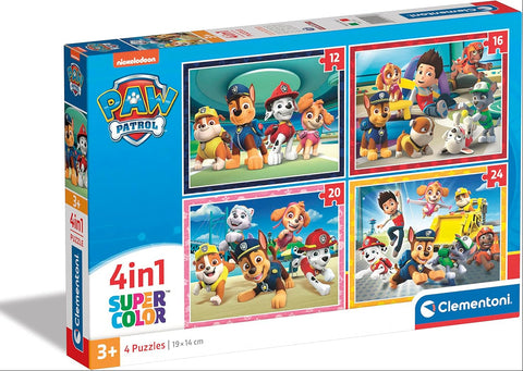Clementoni SuperColor 4 in 1 Paw Patrol Puzzle