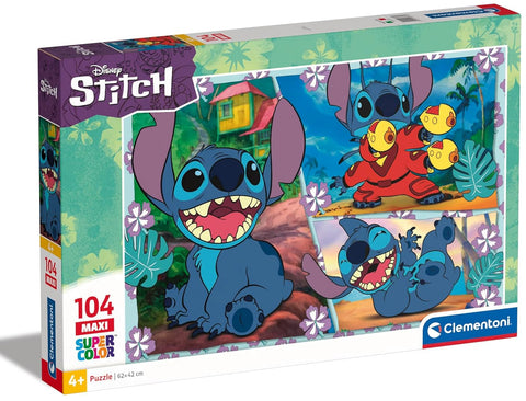 Clementoni SuperColor Disney Stitch Maxi Puzzle 104 Pieces