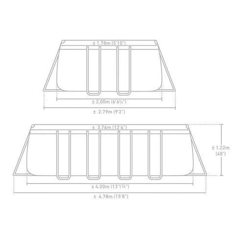 Intex Prism Frame Rectangular Pool Set 400x200x122cm