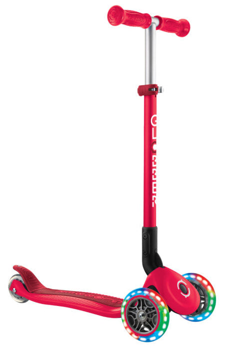 Globber Primo Foldable Lights 3-Wheel Scooter Red 3-7 Years