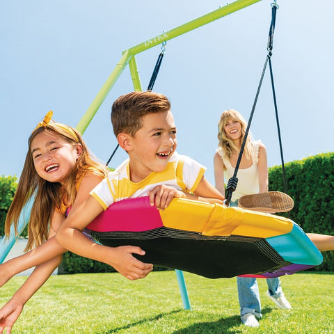 Intex Colorful Swing Set with 2 Bird's Nest and Swing Set 254x235x200cm