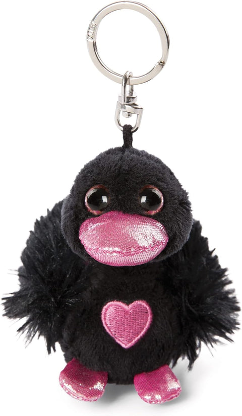 Nici Love Swan Keyring Black 8cm