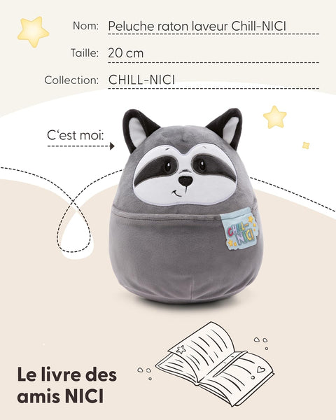 Nici Soft Toy Chill-NICI Raccoon 20cm