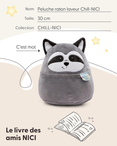 Nici Soft Toy Chill-NICI Raccoon 30cm