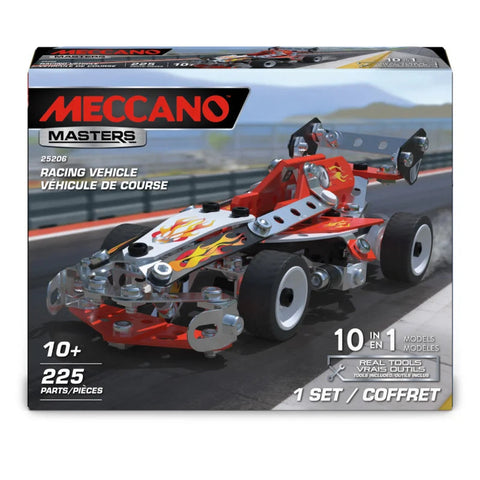 Meccano Masters 10-in-1 Racing Vehicles 25206 225 Pieces