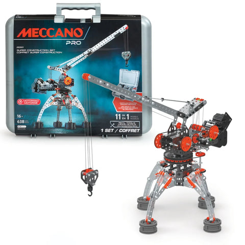 Meccano Pro 11-in-1 Super Construction Set 26301 638 Pieces