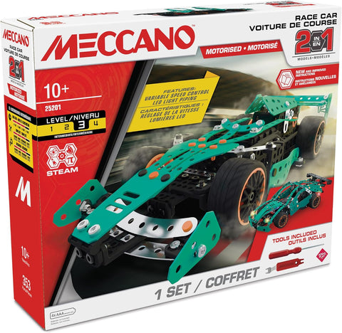Meccano Masters 2-in-1 Race Car 25201 353 Pieces