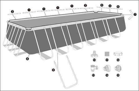 Bestway APX 365 Rectangular Pool Set 732x366x132cm
