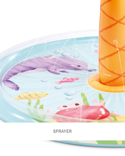 Intex Palm Tree Spray Kiddie Pool 147x104cm