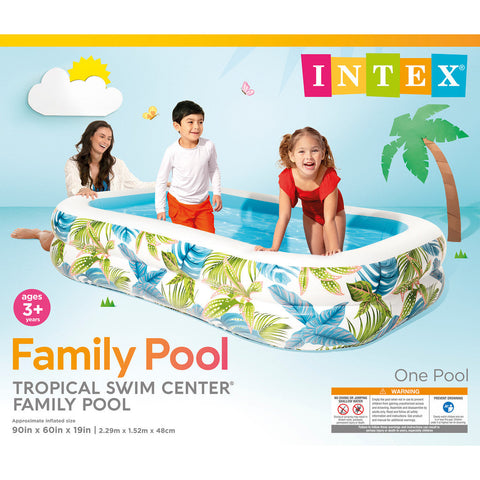 Intex Tropical Swim Center Family Inflatable Pool 229x152x48cm