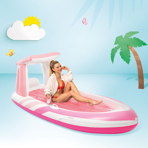 Intex Pink Paradise Inflatable Boat Float 257x135cm