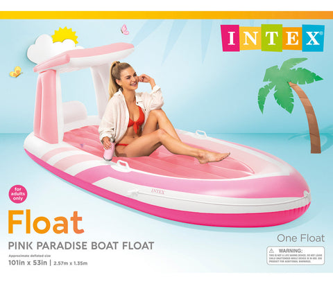 Intex Pink Paradise Inflatable Boat Float 257x135cm