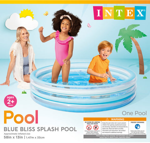 Intex Blue Bliss Splash Kiddie Pool 147x33cm