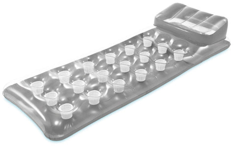 Intex 18-Pocket Suntanner Inflatable Floating Mat Gray 188x71cm