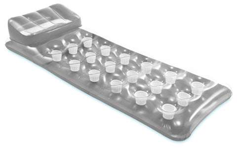 Intex 18-Pocket Suntanner Inflatable Floating Mat Gray 188x71cm