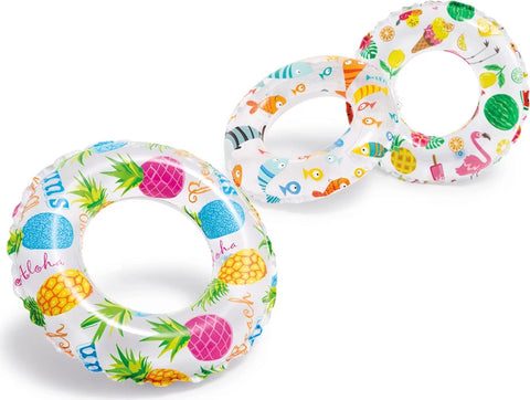 Intex Lively Print Inflatable Swim Rings 61cm