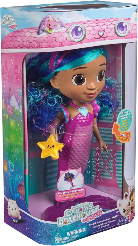 Gabby's Dollhouse The Movie Sing & Shine Mermaid Doll