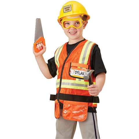 Melissa & Doug Construction Worker Costume Role Play Set
