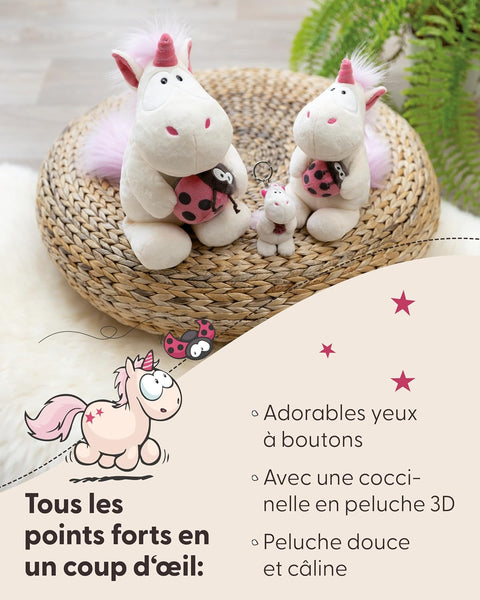 Nici Soft Toy Unicorn Theodor With Ladybird 35cm