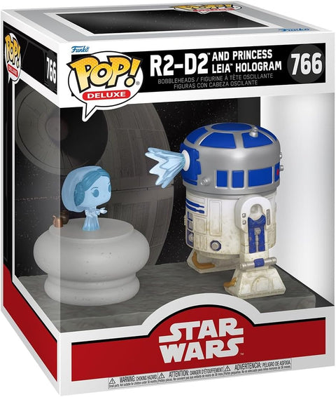 Funko Pop! Star Wars Deluxe R2-D2 and Princess Leia Hologram