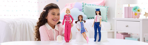 Barbie Careers Pilot Doll & Accessory, Fashion Doll Wearing Removable Uniform & Shoes With Hat JKF75