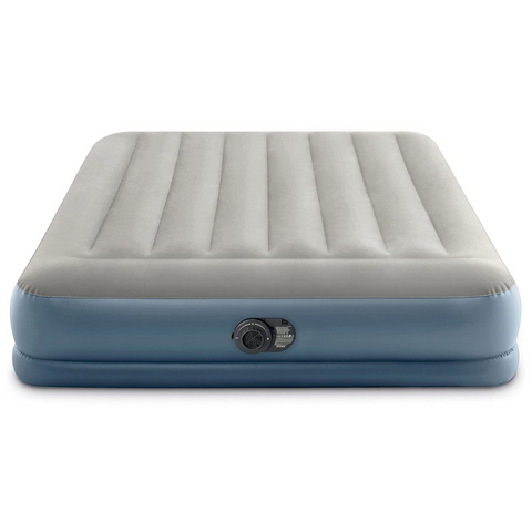 Intex Dura Beam Queen Pillow Rest Mid-Rise Air Mattress with Bip 152x203x30cm