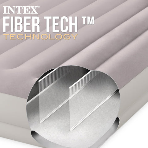 Intex Dura-Beam Prestige Mid-Rise Queen Airbed With QuickFill USB Pump, 203x152x25cm