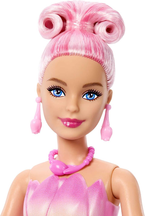 Barbie Petal Pop Scented Fashion Doll With Pink Tulip Dress, Reveal Accessories Like Bunny & More JMF57