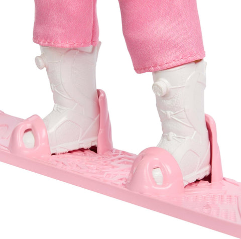 Barbie Careers Snowboarder Doll in Pink Jacket With 10+ Accessories Including Color-Change Snowboard JKF78
