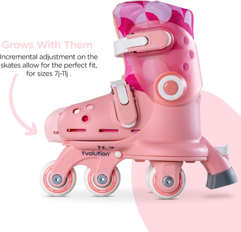 Yvolution Twista Skates Pink Size 23-28