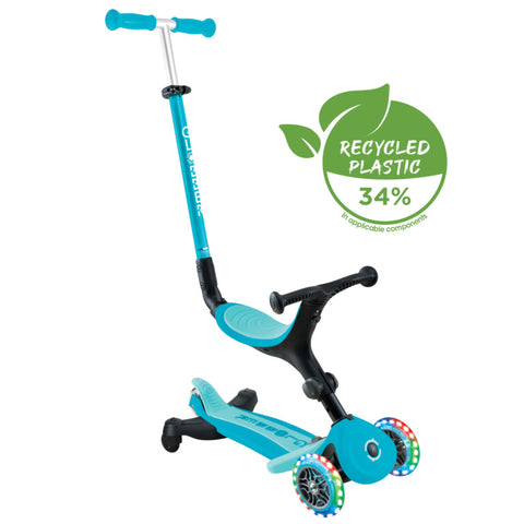 Globber GO•UP ACTIVE LIGHTS 360° Foldable Scooter Aqua 3-9 Years