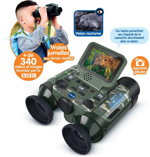 VTech Genius XL - Jumelles Vidéo Interactives Camouflage