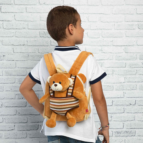 Perletti Benji Bear Reversible Backpack With Plush Toy 25cm