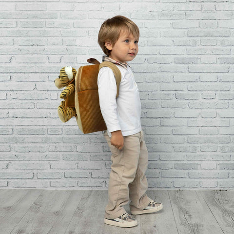 Perletti Tiger Joe Backpack With Plush Toy 26cm