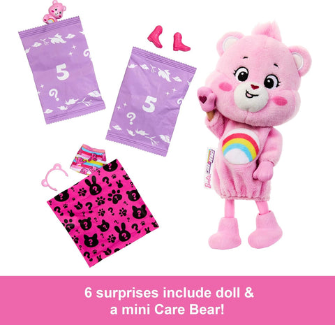 Barbie Cutie Reveal Care Bears Series Chelsea Small Doll & Accessories, 6 Surprises JCN97
