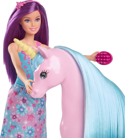 Barbie Doll & Unicorn Fantasy Playset HYT62