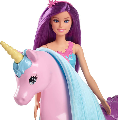 Barbie Doll & Unicorn Fantasy Playset HYT62