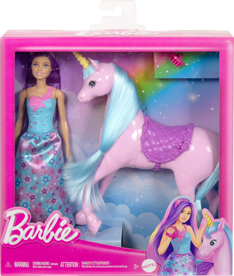 Barbie Doll & Unicorn Fantasy Playset HYT62