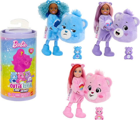 Barbie Cutie Reveal Care Bears Series Chelsea Small Doll & Accessories, 6 Surprises JCN97