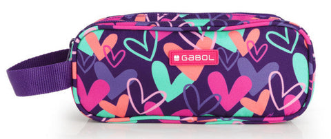 Gabol Kokoro Hearts 3 Parts Pencil Case 22cm