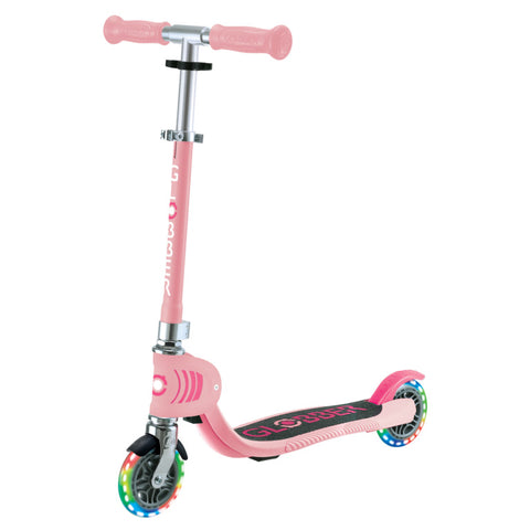 Globber Flow Foldable Junior Lights 2-Wheel Scooter Pastel Pink 3+ Years