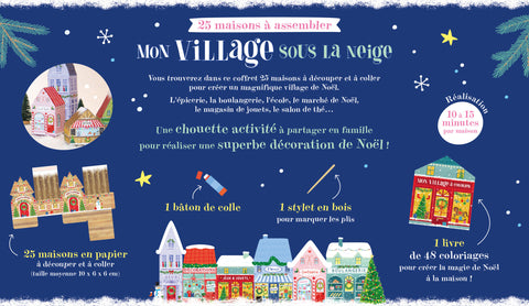 Mon Village Sous La Neige 25 Maisons En Papier à Assembler