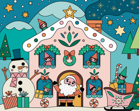 Mon Coffret d'artiste Mes Premières Peintures Magiques de Noël