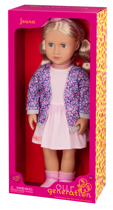 Our Generation Joana 18" Fashion Doll in Leopard Cardigan
