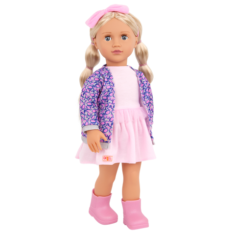 Our Generation Joana 18" Fashion Doll in Leopard Cardigan
