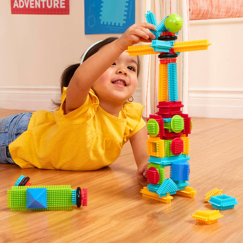 Battat Basic Builder Box Bristle Blocks Set 56 Pieces