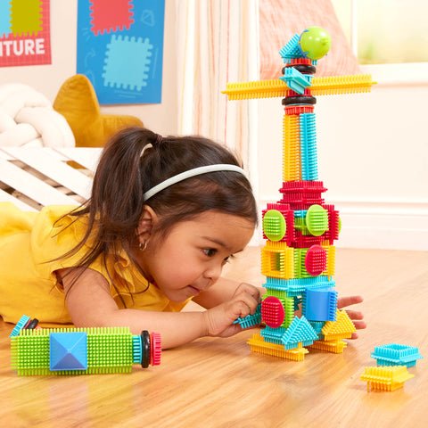 Battat Basic Builder Box Bristle Blocks Set 56 Pieces