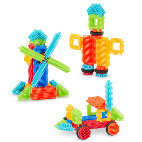 Battat Basic Builder Box Building Bristle Blocks Set 36 Pieces